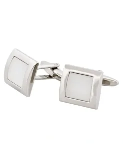 Cudworth White cat's eye Cufflinks