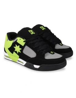 DC Dc Commad Skate Shoes in Black/Grey/Lime