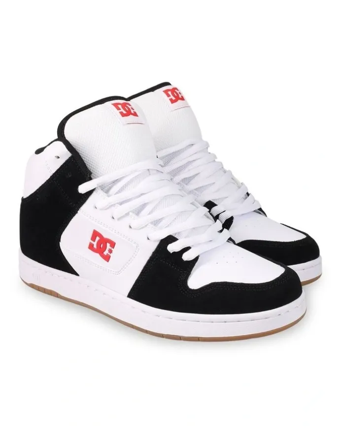 DC Manteca 4 HI Skate Shoes in Black/White/Red