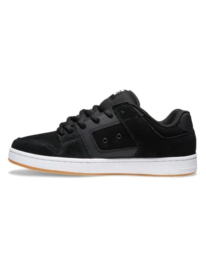 DC Manteca S Leather Skate Shoes in Black