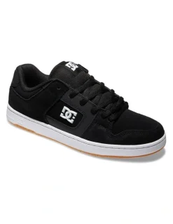 DC Manteca S Leather Skate Shoes in Black