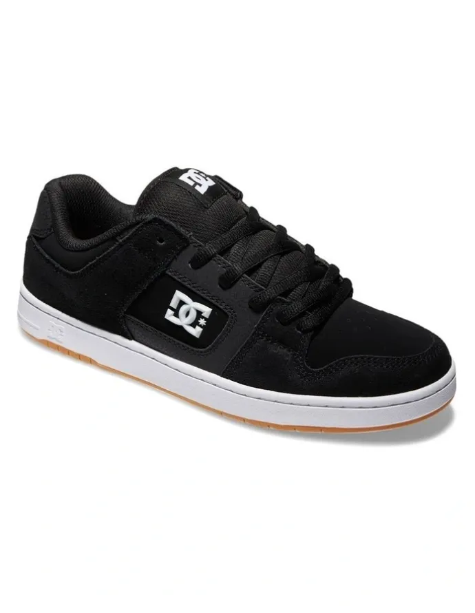 DC Manteca S Leather Skate Shoes in Black
