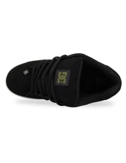 DC Net Sneakers in Black/Off White/Olive