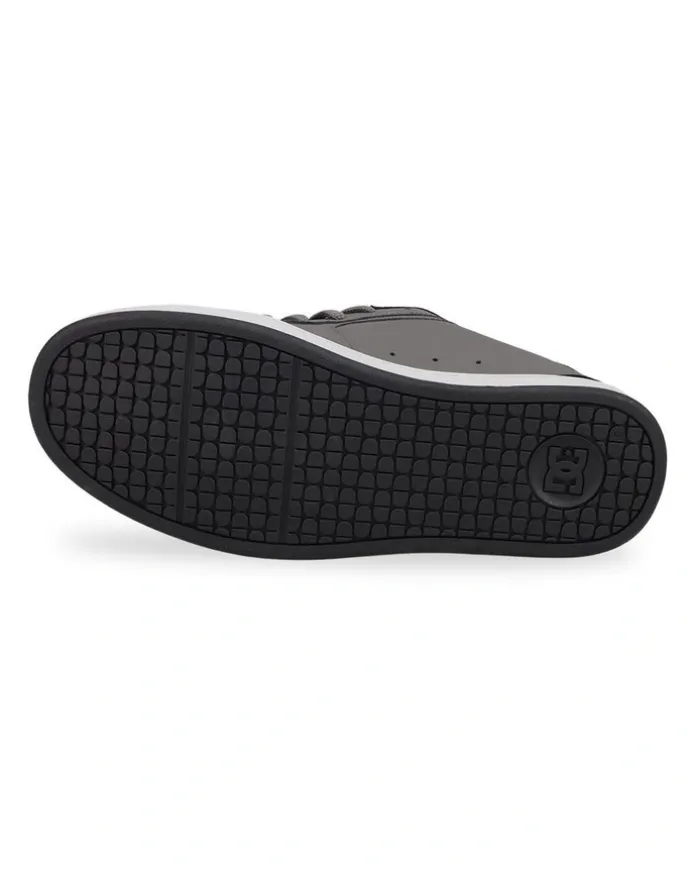 DC Net Sneakers in Dark Grey/Grey/Red