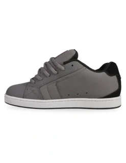 DC Net Sneakers in Dark Grey/Grey/Red
