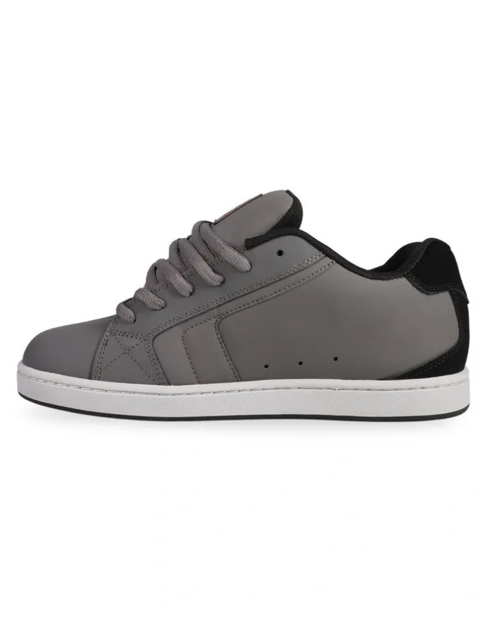 DC Net Sneakers in Dark Grey/Grey/Red