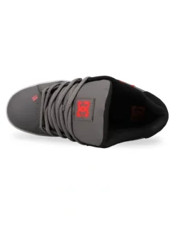 DC Net Sneakers in Dark Grey/Grey/Red
