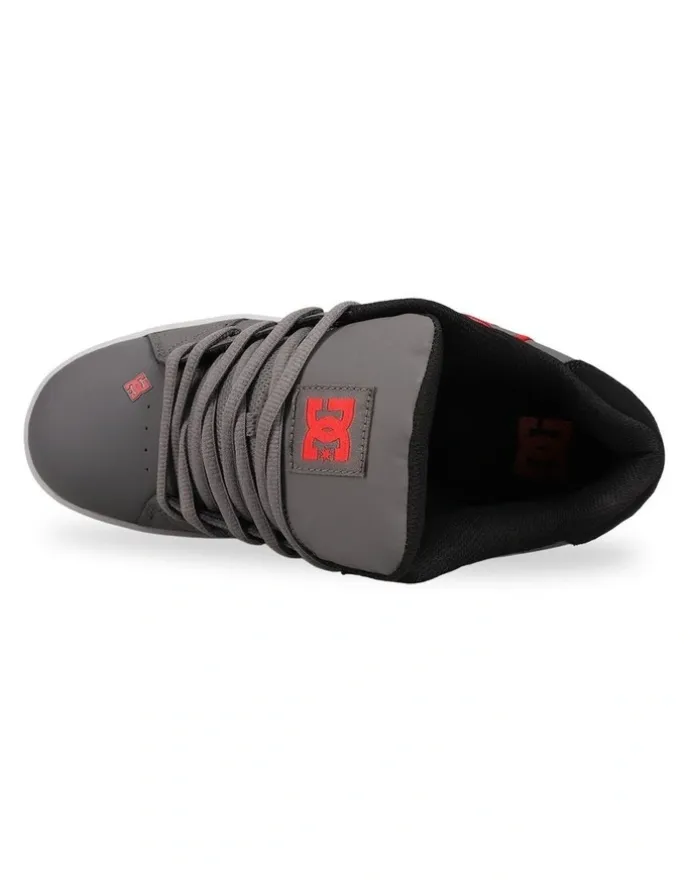 DC Net Sneakers in Dark Grey/Grey/Red