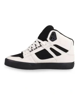 DC Pure High-Top Skate Shoes in Offwhite/White/Black