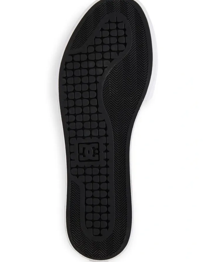 DC Pure High-Top Skate Shoes in Fiery Red/White/Black