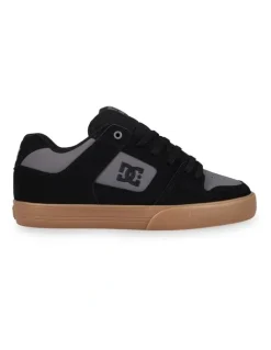 DC Pure Skate Shoes in Black/Grey/Gum