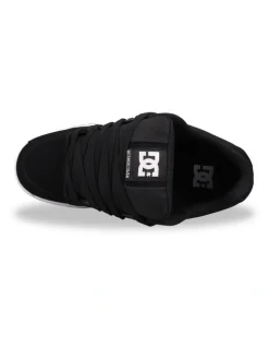 DC Stag Sneakers in Black/Black/White