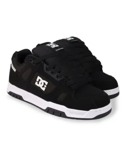 DC Stag Sneakers in Black/Black/White