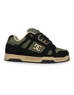 DC Stag Sneakers in Black/Tan/Olive