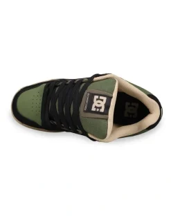 DC Stag Sneakers in Black/Tan/Olive
