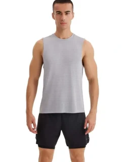 Decathlon 500 Comfort Seamless Running Tank Top in Grey