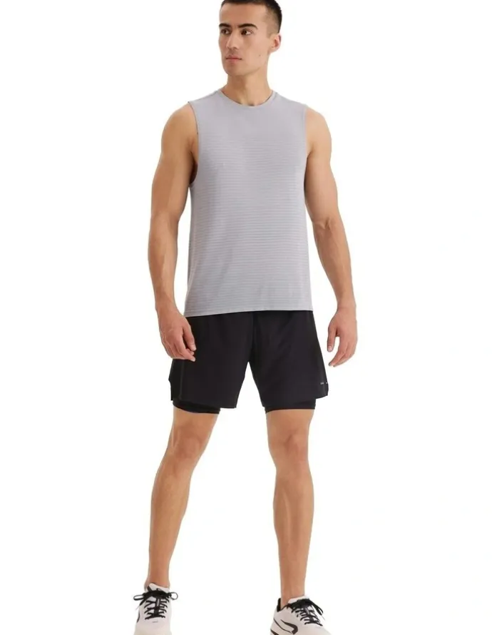 Decathlon 500 Comfort Seamless Running Tank Top in Grey