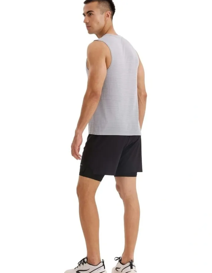 Decathlon 500 Comfort Seamless Running Tank Top in Grey