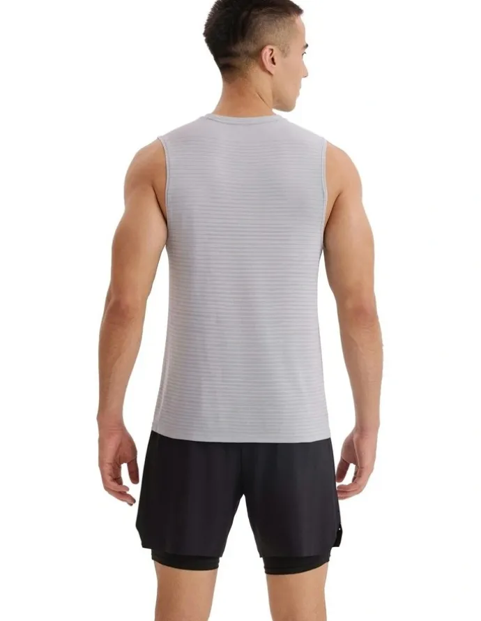Decathlon 500 Comfort Seamless Running Tank Top in Grey