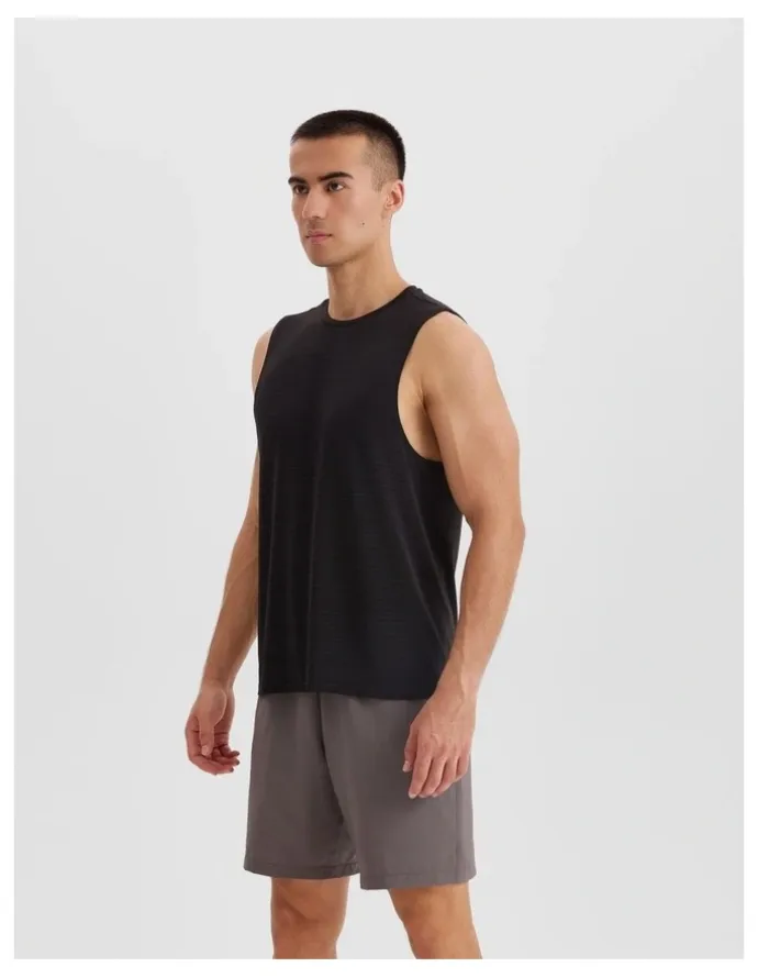 Decathlon Decathlon | 500 COMFORT RUNNING TANK TOP WITH NO SIDE SEAMS - SMOKY BLACK