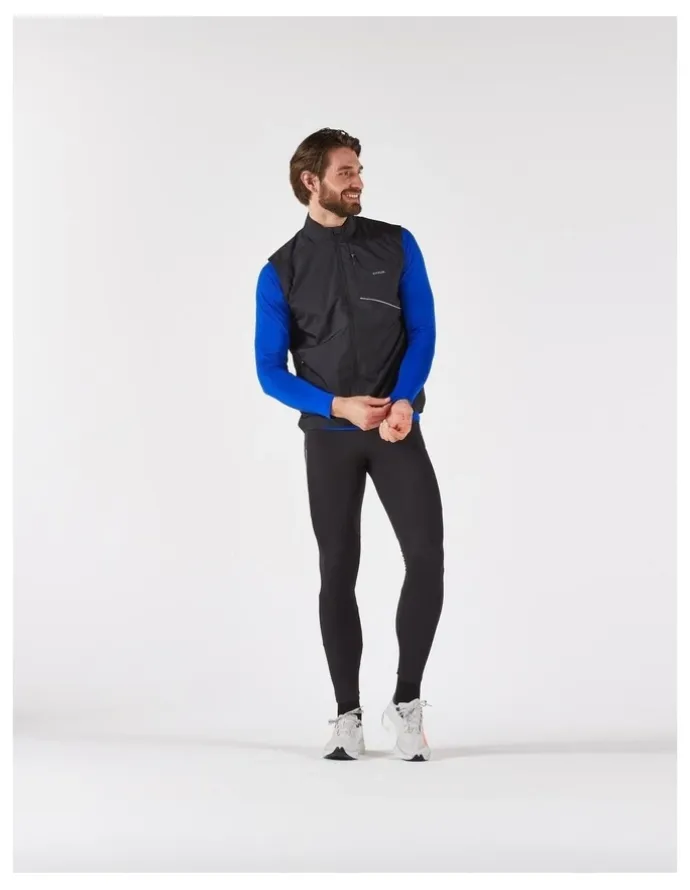 Decathlon Decathlon | KIPRUN Run 500 Men's Sleeveless Windproof Running Jacket - Black