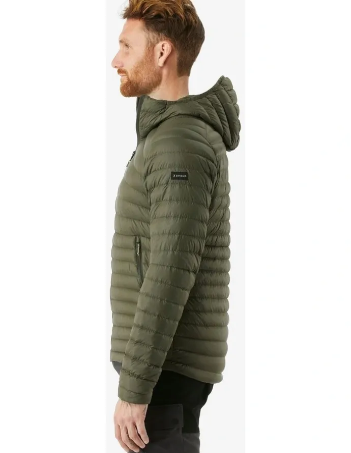 Decathlon Decathlon | Mens hooded down hiking jacket -5C, MT100 - Green