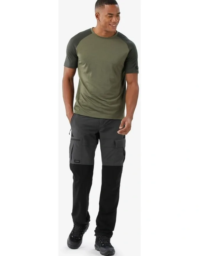 Decathlon Decathlon | Men's Merino wool short-sleeved Merino Wool T-shirt-Khaki