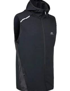 Decathlon Kalenji Run Wind Running Sleeveless Wind Jacket in Black