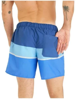Decathlon Surf 100 15 Inch Swim Short in Stripy Blue