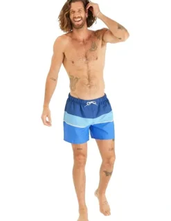 Decathlon Surf 100 15 Inch Swim Short in Stripy Blue