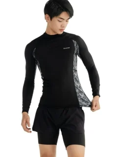 Decathlon Surfing UV Protection Top in Brush Black