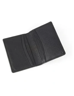 Dents Beauley RFID-Blocking Pebble Grain Leather Credit Card Holder in Black