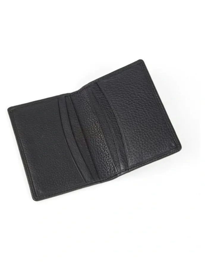 Dents Beauley RFID-Blocking Pebble Grain Leather Credit Card Holder in Black