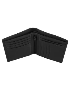 Dents Pebble Grain Leather Bifold Wallet with RFID Blocking and Zipped Pocket in Black