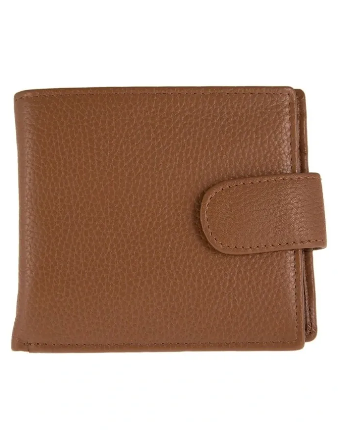 Dents Pebble Grain Leather Bifold Wallet in Cognac