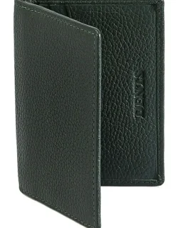 Dents Pebble Grain Leather Card Holder with RFID Blocking in Bottle