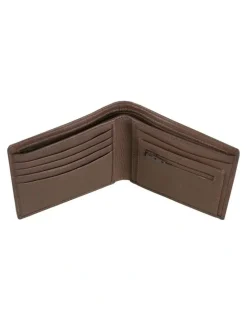 Dents Pebble Grain Leather Bifold Wallet with RFID Blocking and Coin Purse in Tan