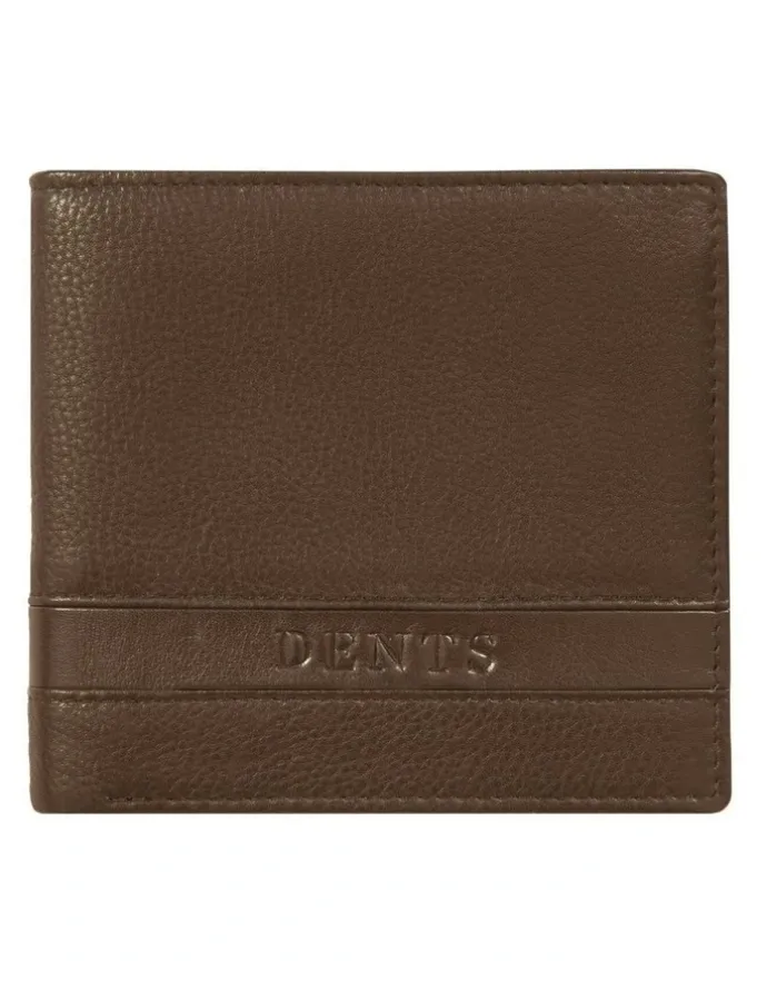 Dents Pebble Grain Leather Bifold Wallet with RFID Blocking and Coin Purse in Tan