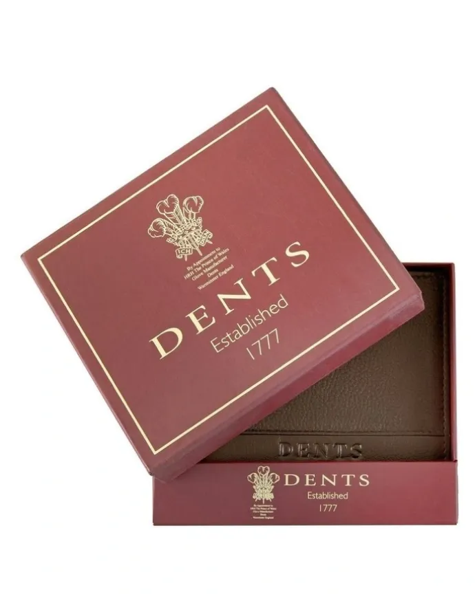 Dents Pebble Grain Leather Bifold Wallet with RFID Blocking and Coin Purse in Tan