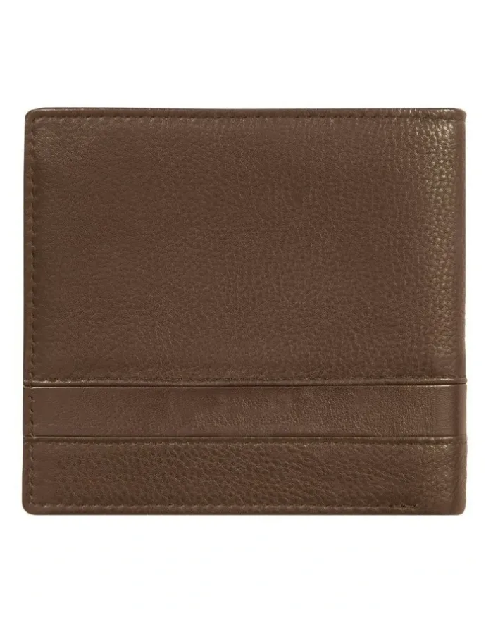 Dents Pebble Grain Leather Bifold Wallet with RFID Blocking and Coin Purse in Tan