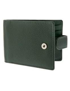 Dents Pebble Grain Leather Card Holder with RFID Blocking and Tab in Bottle