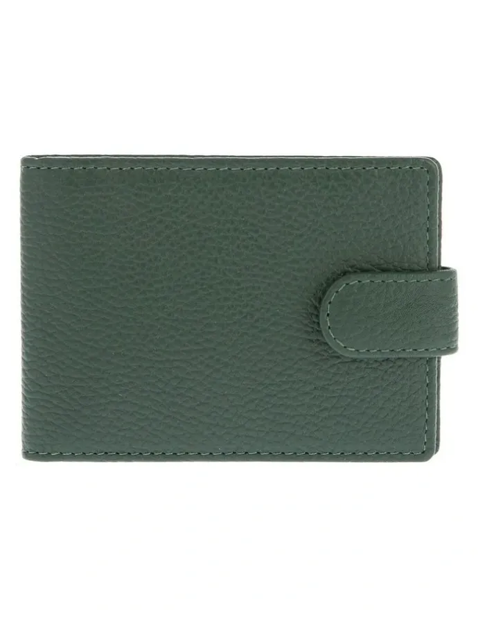 Dents Pebble Grain Leather Card Holder with RFID Blocking and Tab in Bottle