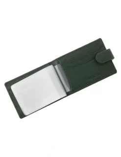 Dents Pebble Grain Leather Card Holder with RFID Blocking and Tab in Bottle