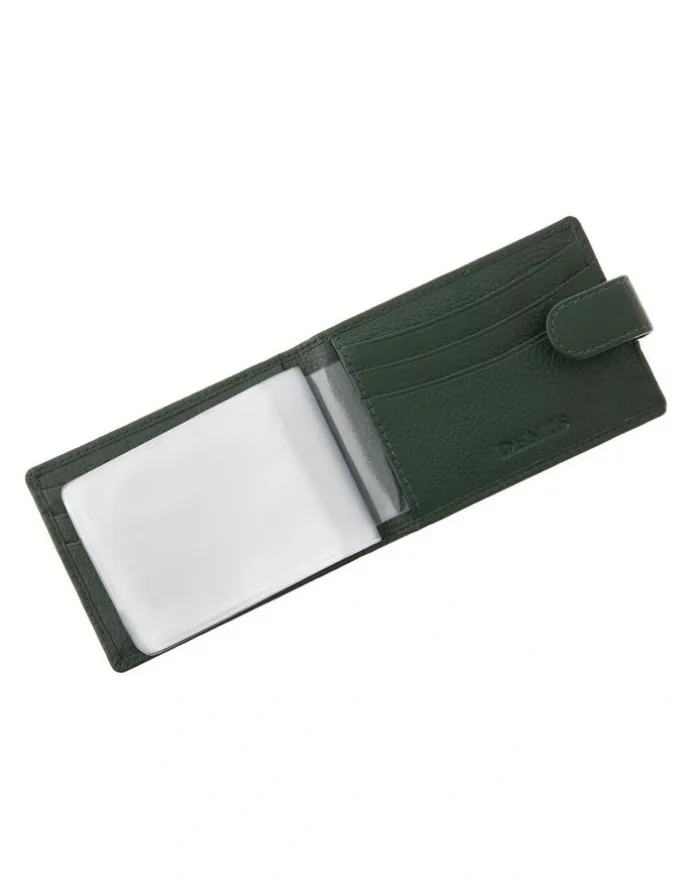Dents Pebble Grain Leather Card Holder with RFID Blocking and Tab in Bottle