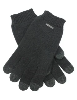 Dents Pure Merino Wool Gloves in Black