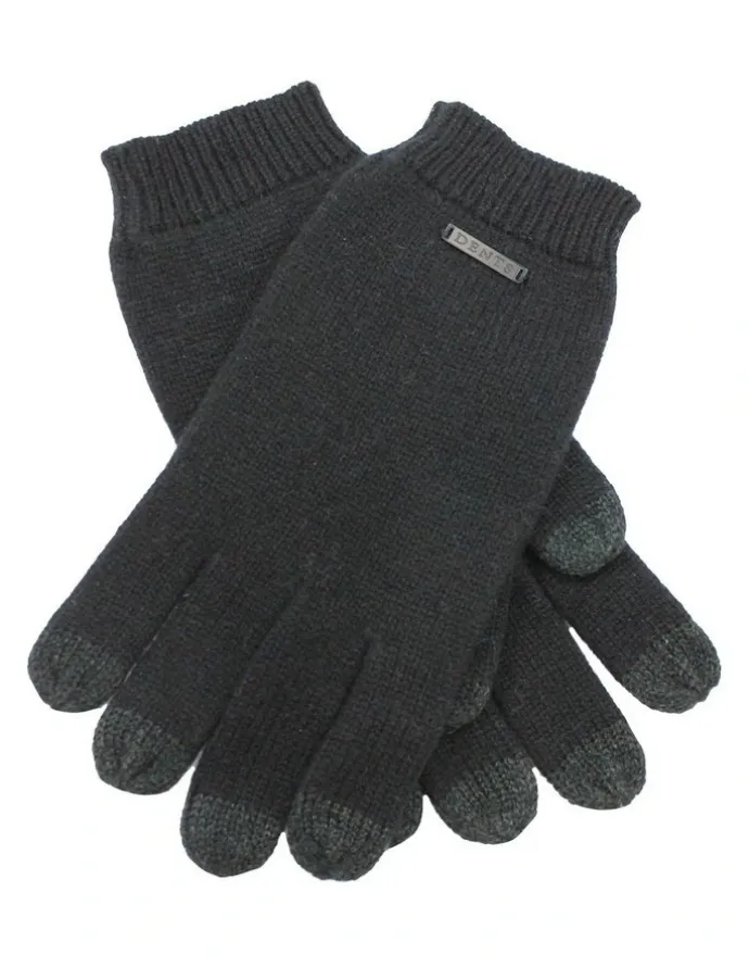 Dents Pure Merino Wool Gloves in Black