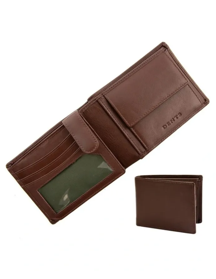 Dents RFID Nappa Leather Trifold Wallet in English Tan