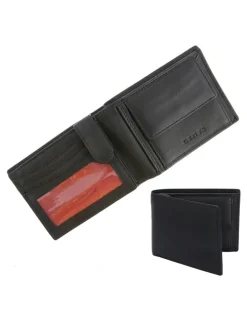 Dents RFID Nappa Leather Trifold Wallet in Black