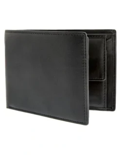 Dents RFID Nappa Leather Trifold Wallet in Black