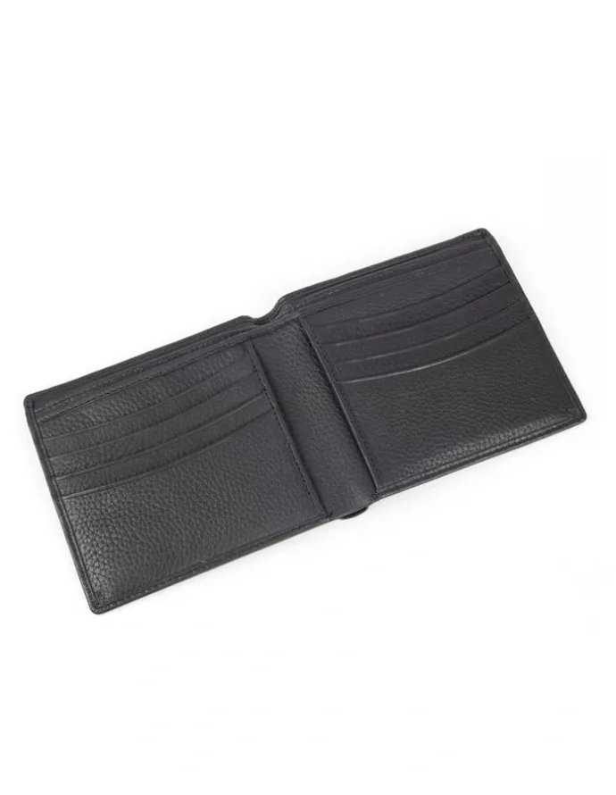 Dents RFID Pebble Grain Leather Billfold Wallet in Black